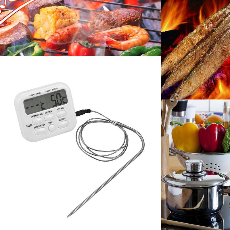 Termómetro Digital de cocina para cocinar carne, agua, leche, sonda de comida, termómetro electrónico para horno, barbacoa, medidor de temperatura para el hogar, herramienta