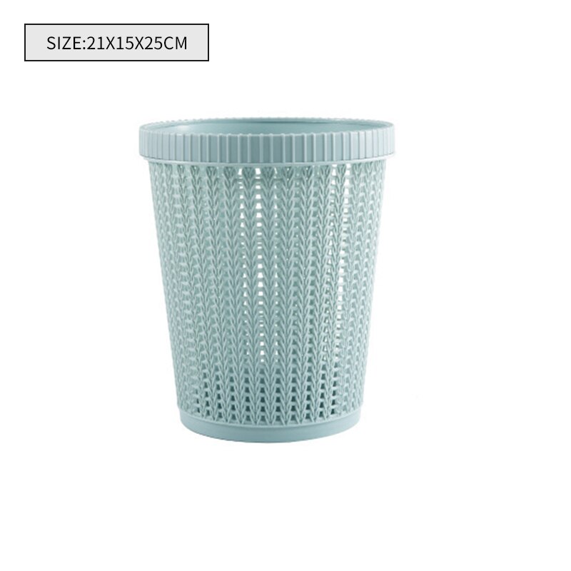 Trash Can Recycling Garbage Basket Kitchen Dumpster Home Office Storage Dustbin Sorting Zero Waste Bin Cube Rubbish Container: sky blue