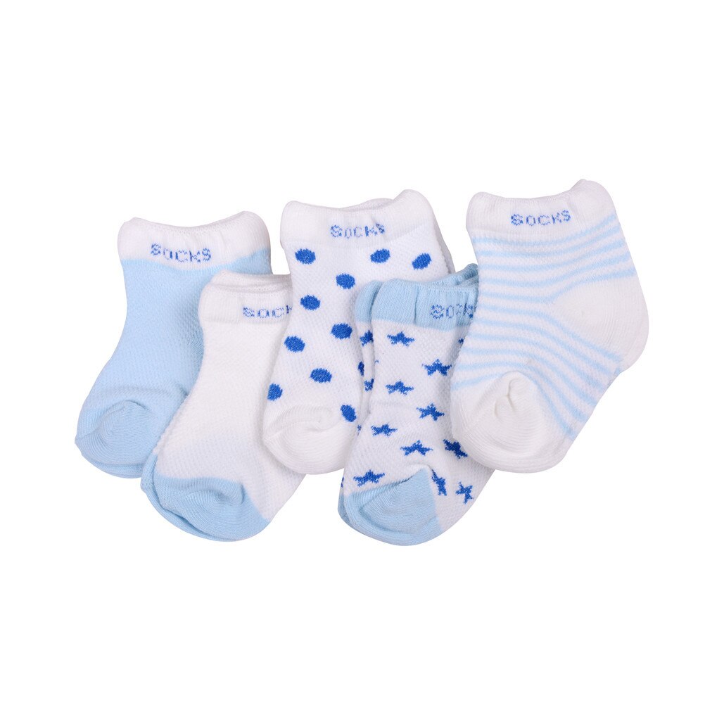 5 pares/set bebê meias bebê menino menina algodão impresso meias recém-nascido infantil crianças macio cinza rosa azul laranja 0-6 m