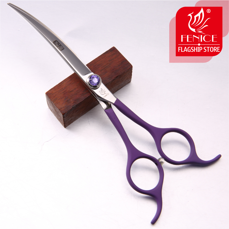 Fenice Professionele 6.5 Inch Pet Gebogen Schaar In Hond Schaar Grooming Knippen Scharen Makas Tijeras