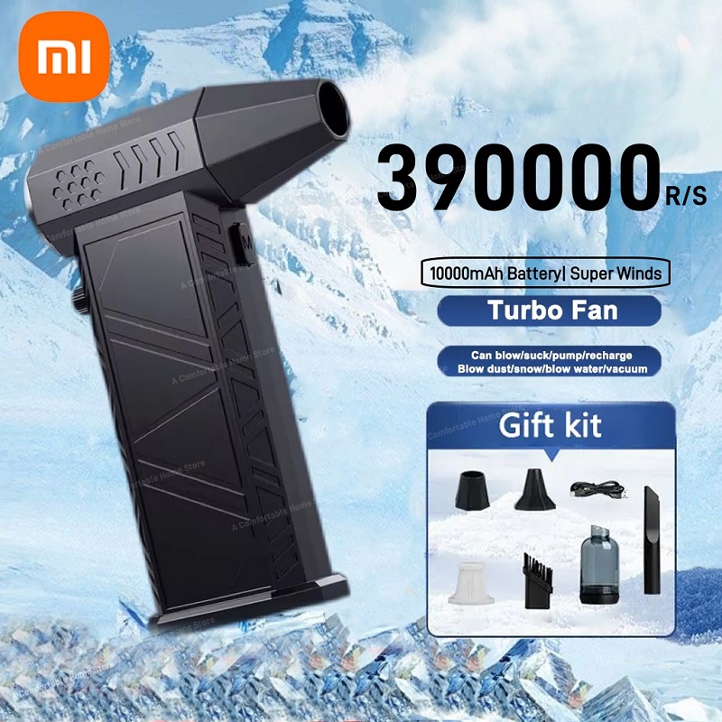 Xiaomi heftig Fan 400000 Leistungsstarker bürstenloser Turbo-Staubreiniger mit Drehzahl, wiederaufladbarer Typ-C-Luftgebläse, Reinigung, PC, 58 m/s, Strahlgebläse