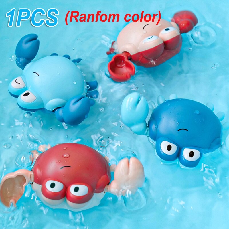 Baby Bath Toys Spray Water Shower Swim Pool Bathing Electric Whale Bath Ball with Light Music LED Light Toys for Kids: 1pcs crab