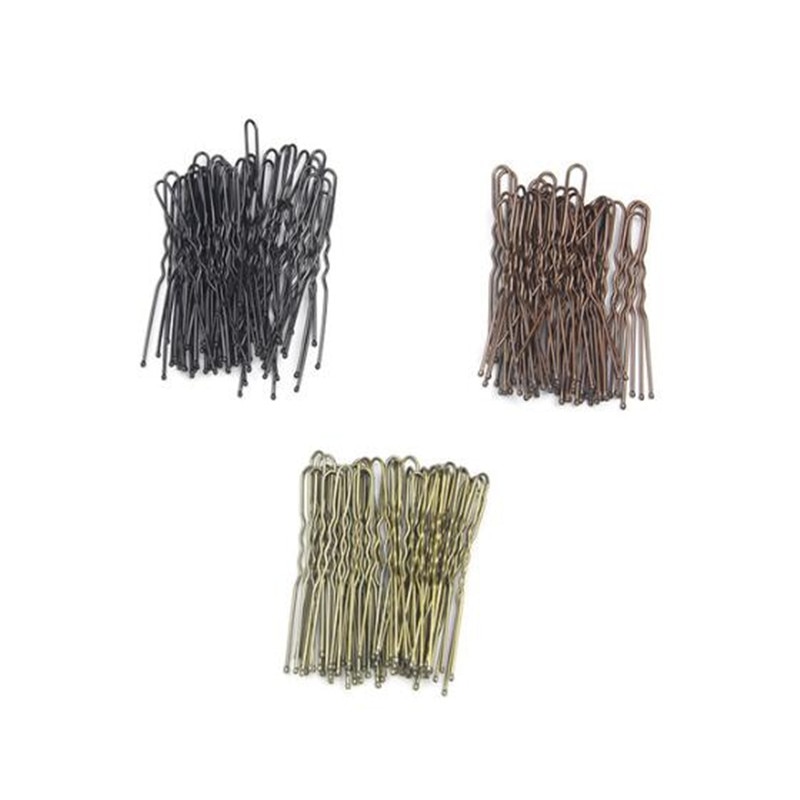 20 Stks/partij U-vormige Hair Clips Bobby Pins Haarspelden Metalen Haarspeldjes Haarspelden Hair Styling Accessoires Zwarte Goud Koffie