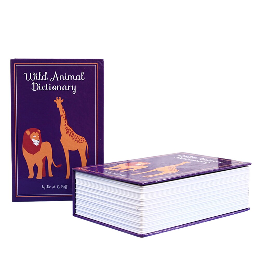 Password Box Safe Simulation Book Mini Home Password Code Book Safe Saving Pot Storage Box Book Password Box Craft: Purple