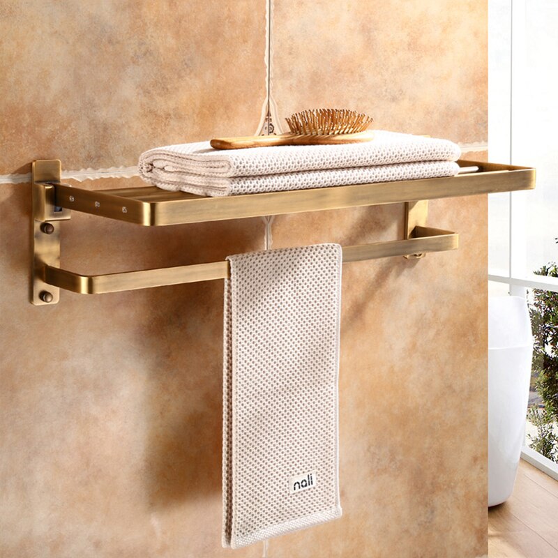 Antique Bathroom Hardware Suite Ancient Aluminum Bath towel rack Towel bar Toilet brush Tissue box Bathroom Accessories