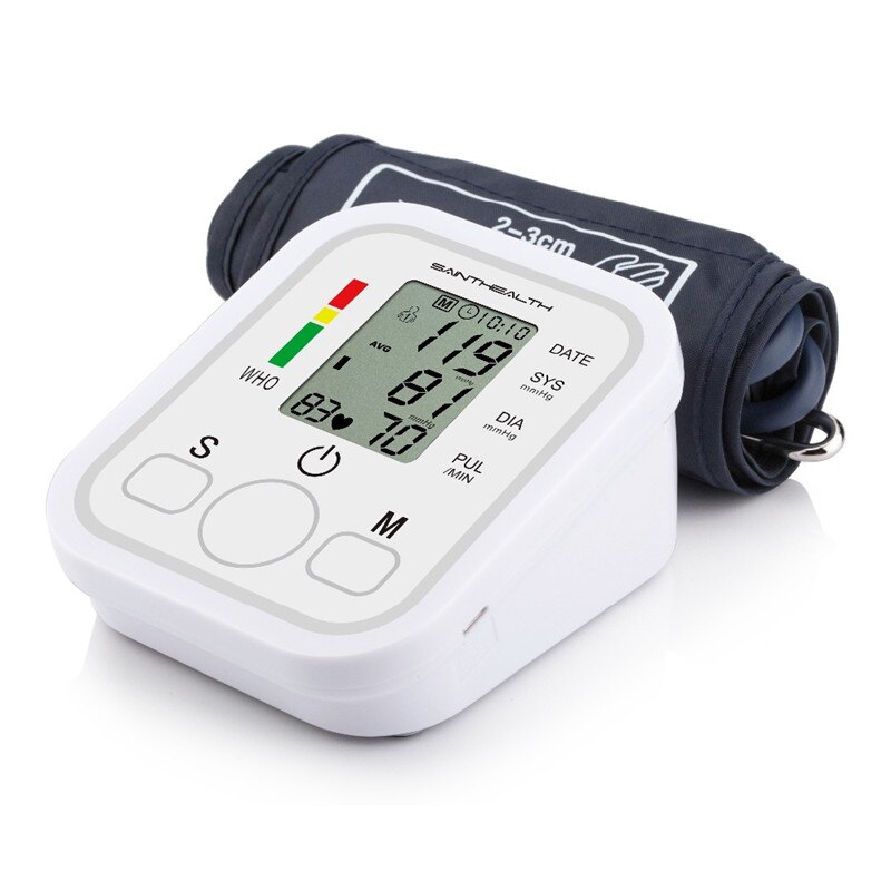 STT Portable Voice Digital Arm Blood Pressure Monitor Heartbeat test Health care monitor 2 Cuff Tonometer