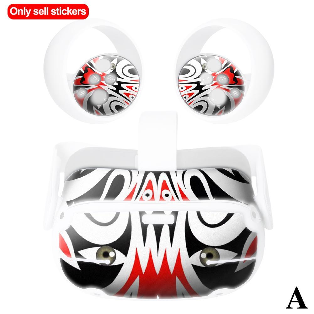 Skin Sticker For Oculus Quest 2 VR Headset Virtual Reality Cartoon Protetcive PVC Skin Decals For Quest 2 Controller Accessories: Multi-color