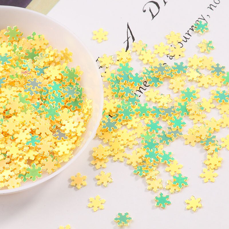 4.5Mm 1500Pcs Diy Pailletten Sneeuwvlok Vorm Manicure Accessoires Pailetten Nail Decoratie Diy Materiaal