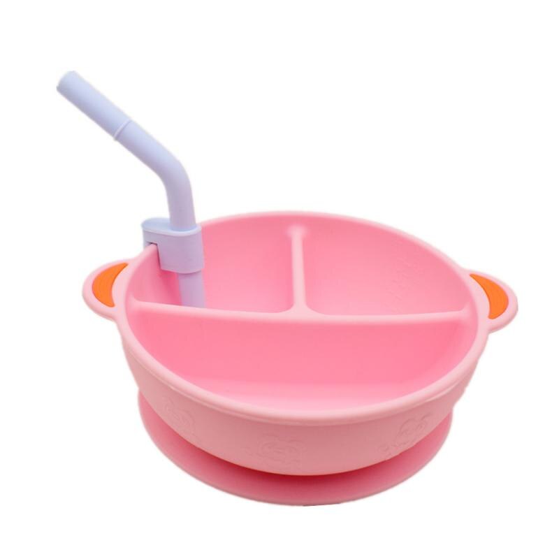 Baby Learning Dishes With Suction Cup Kids Safety Dinnerware Set Assist Bowl Temperature Sensing Spoon Tableware Training Bowl: 11