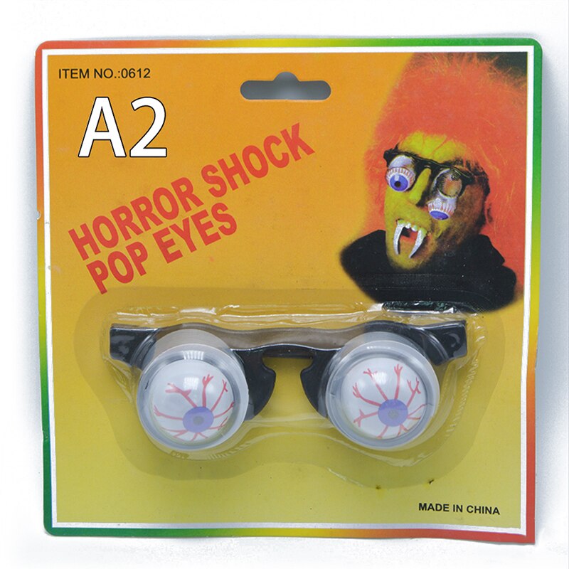 Halloween Lustige Persönlichkeit unheimlich Grusel Augapfel fallen Brille Persönlichkeit knifflig Streich Augen Witz Knebel Spielzeug: A2