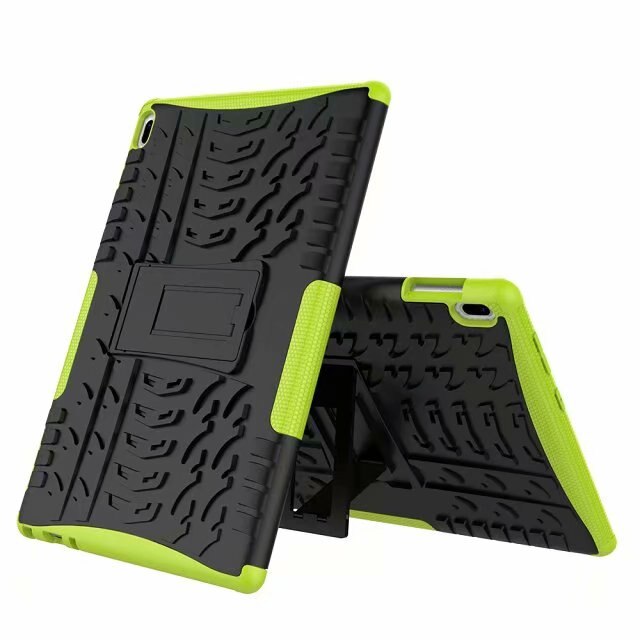 Silicone Case For Lenovo Tab4 Tab 4 10 X304L X304F X304N Hard PC Shockproof stand Cover Funda Tablet Hyun Stand Shell + pen: green