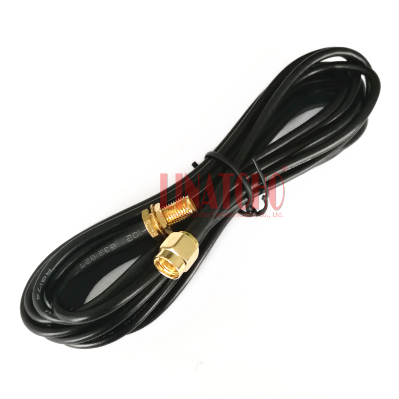 3 meters coaxial antenna extension RG174 jumper cable SMA Female to RP SMA male Connectors