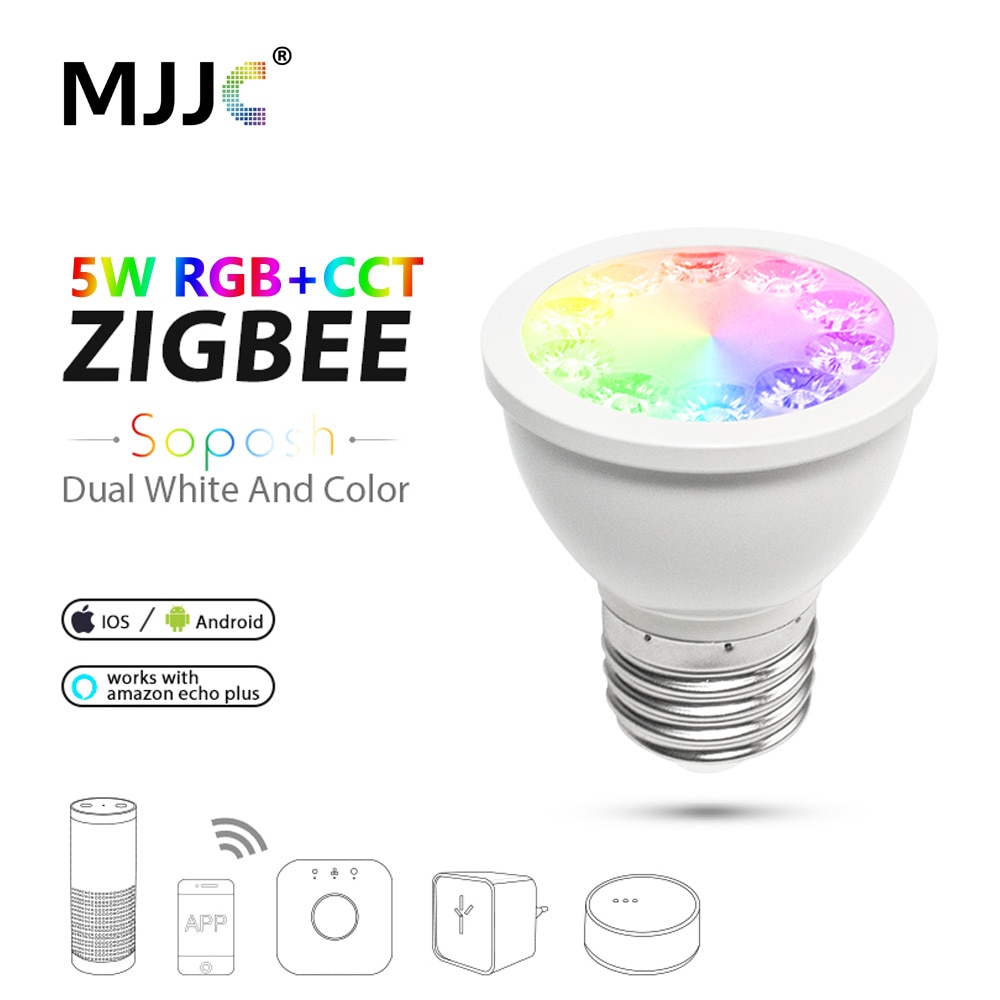 ZIGBEE ZLL LED Lamp GU10 E27 E26 Dimbare RGBW RGBCCT 5 w 110 v 220 v 230 v Smart Light lamp Lamp App Controle LED Spotlight voor Thuis
