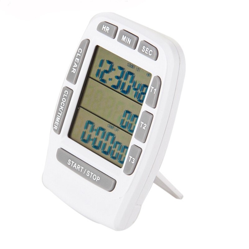 LCD Multi-Channel Digital Kitchen Timer Time CountDown Laboratory 3 Channel Timers 99 Hours Time Counting Device