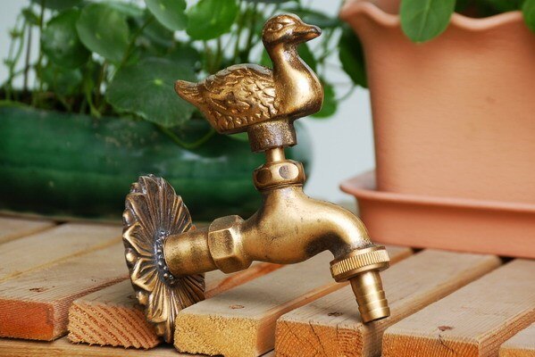 Outdoor Decorativ Garden Faucet Animal Shape Bibcock Antique Brass Duck Tap For Washing Mop/Garden Watering Animal Faucet