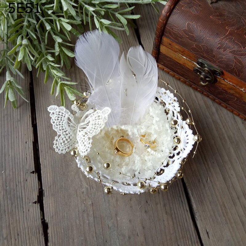 Handmade Wedding props ring setting ring box wedding crafts diameter12cm
