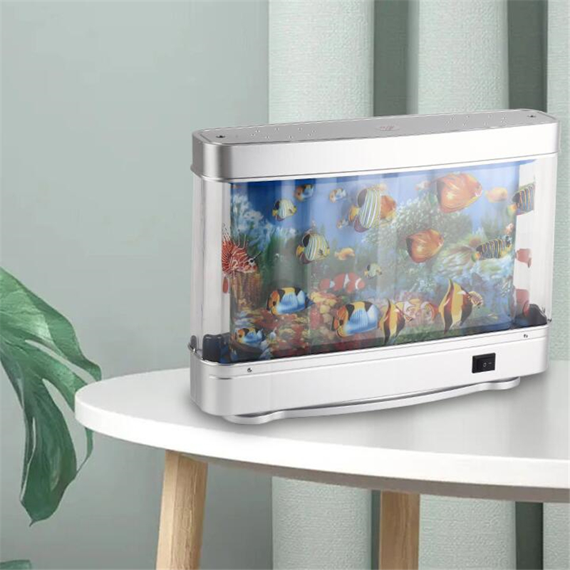 Kunstmatige Tropische Aquarium Decoratieve Nachtlampje Virtuele Oceaan Dynamische Led Tafellamp Schattige Kamer Inrichting