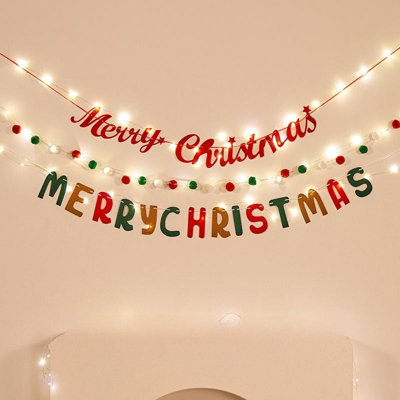 Christmas decorations, tree ornaments, indoor LED lights, pictures, background walls, atmosphere, scenes, decorations and flags.: plum