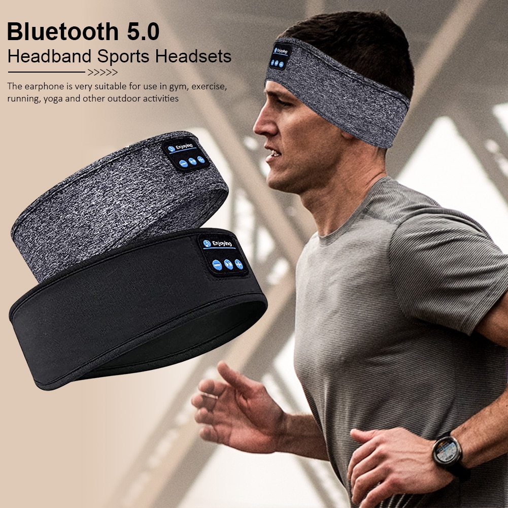 Draadloze Bluetooth Stereo Hoofdtelefoon Running Oortelefoon Slaap Headset Sport Slapen Muziek Hoofdband Vreugde Mode