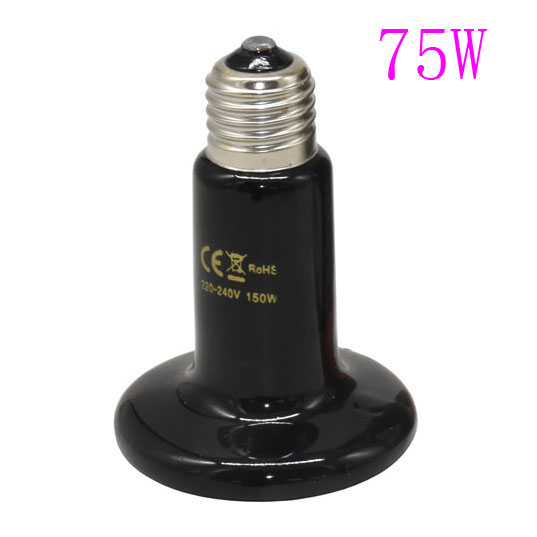 9 Products Ceramic heating lamp Chick Tortoises Lizard Spider Pet heat lamp Hedgehog Reptile heater 25W-100W-150W-200W: 75W
