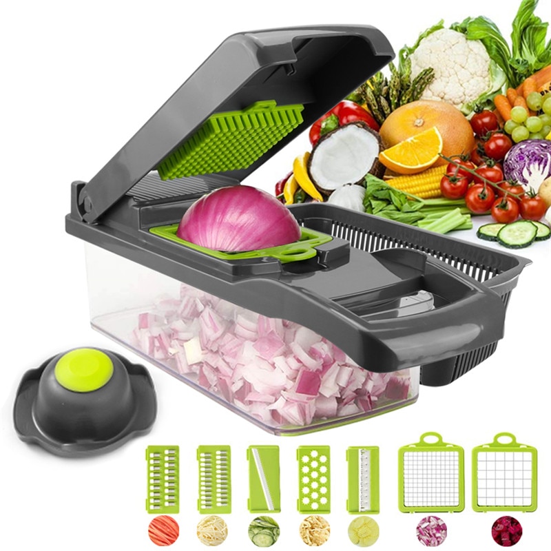 Multi-Function Vegetable Cutting Artifact Potato Shredding Machine Onion Chopper Fruit Cutting Machine Kitchen Tools