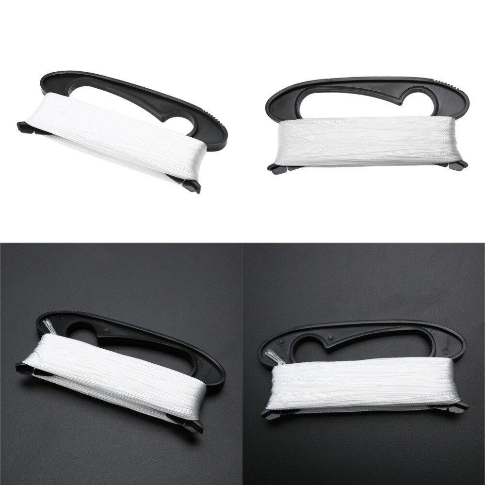 30/100M Flying Kite Line D Shape Plastic Polyester White Kite Line Board Flying Kites Line Outdoor Toys Flying Kite Accessories