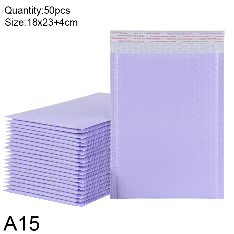 50pcs Bubble Mailers Padded Envelopes Bags Blue Purple Self-Seal Packaging Business Supplies Bubble Padding Bags: Chocolate
