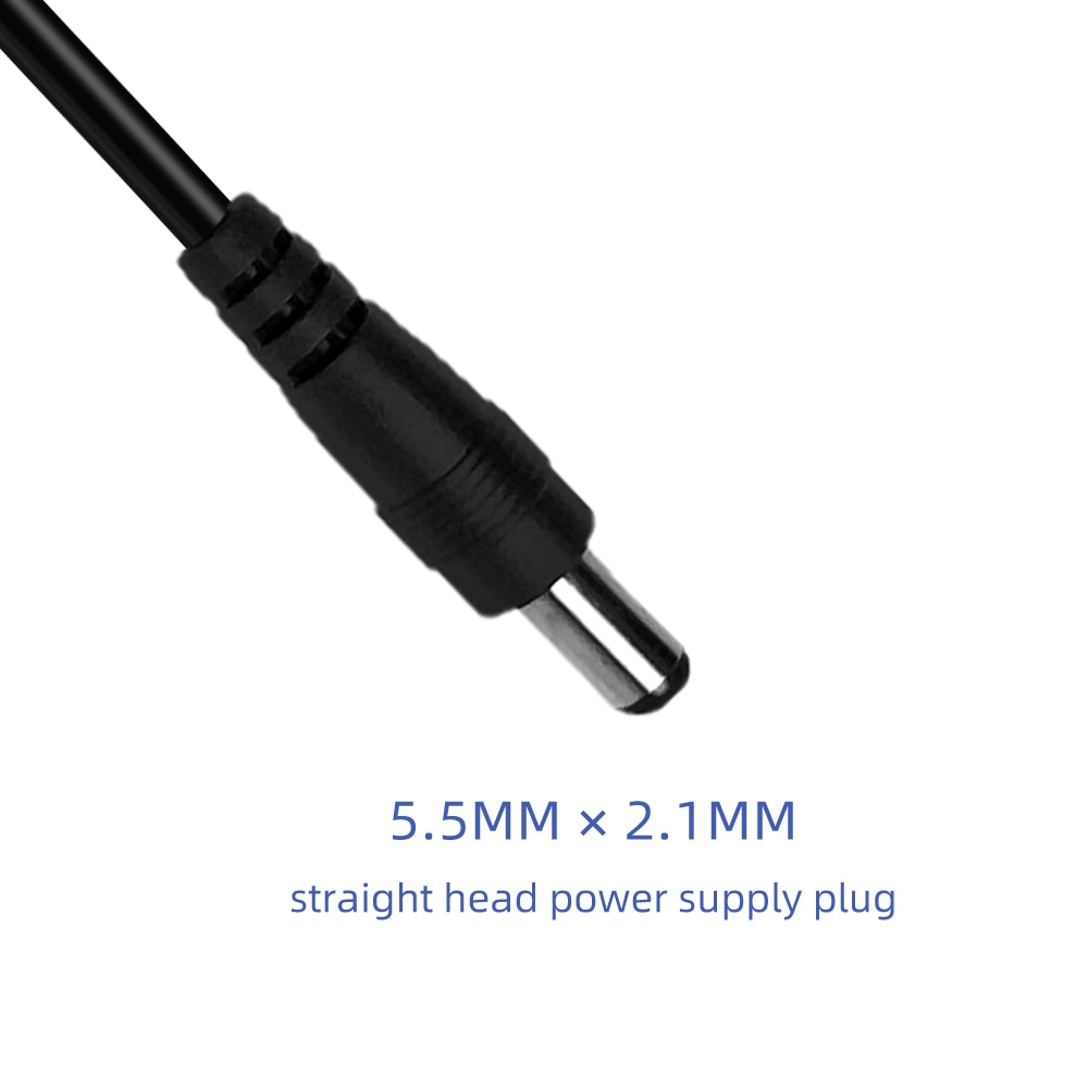 2 styk  of 5.5 x 2.1mm omvendt polaritet konverter kabel til guitar klaver pedaler keyboard