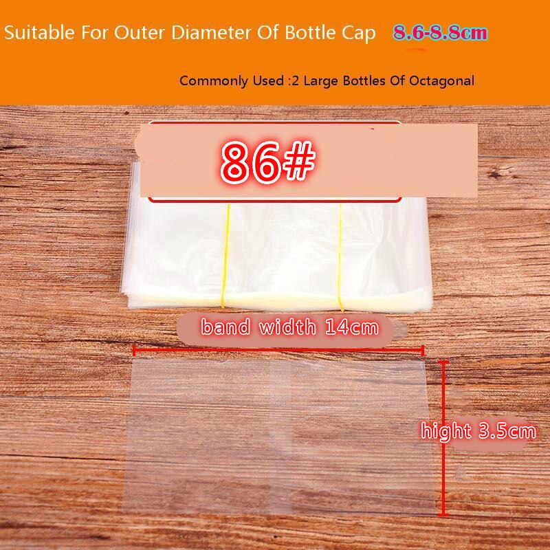 400 pièces/taille thermorétractable PVC bandes pour bouteille en verre bouche joint capuchon rétractable en plastique haut joint bandes posé à plat largeur X bande haute: 86N