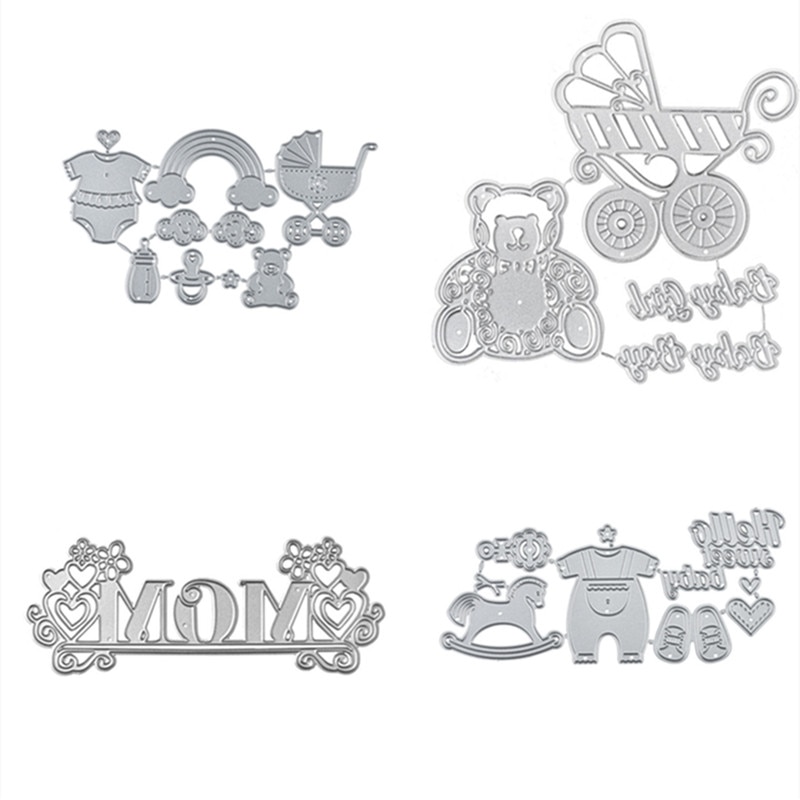 DiyArts Baby series Dies Metal Cutting Die Girl Diecuts for Making Cards Photo Album Craft Mom Stencil Templates Scrapbooking