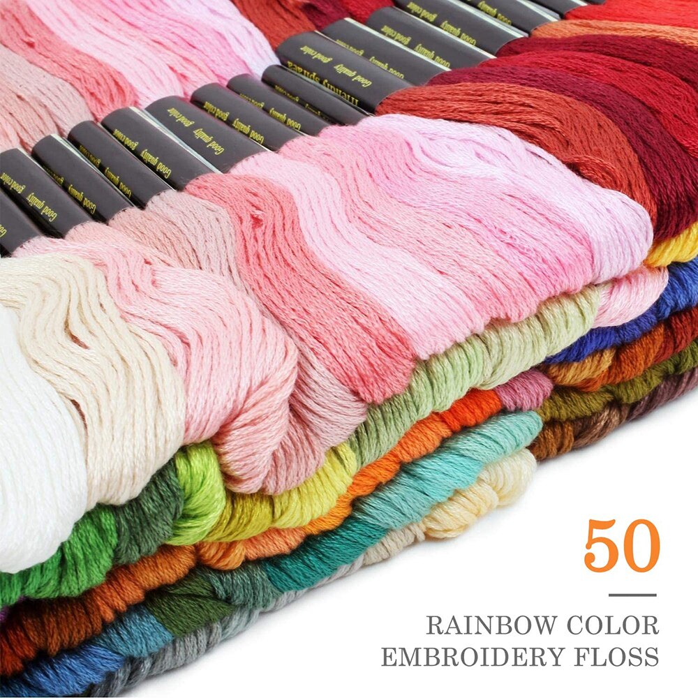 Embroidery Threads 50Pcs Multi Colors Cross Stitch... – Grandado