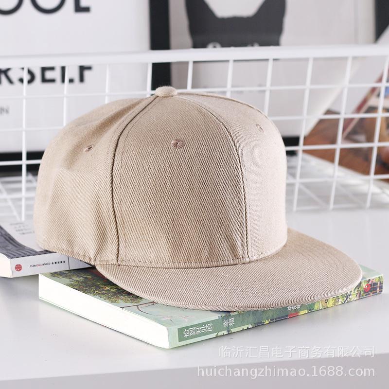 Solidna czapka w stylu Hip-Hop dla mężczyzn czapka typu Snapback damskie czapki baseballowe regulowane płaskie rondo Bill zwykłe daszki chłopcy i dziewczęta taniec uliczny: Khaki