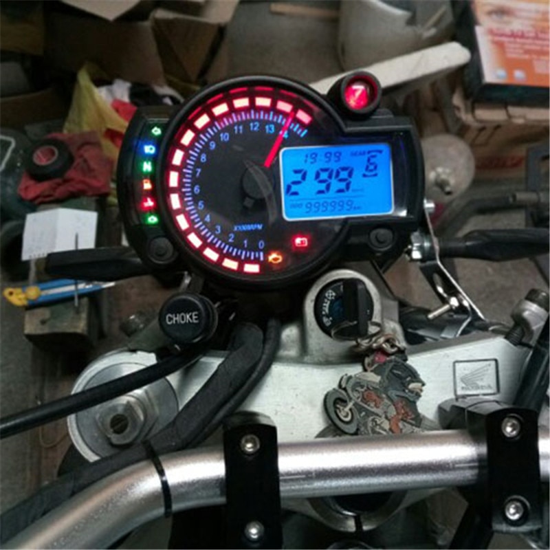 Motorcycle digital speedometer colorful back light LCD speedometer KOSO RX2N scooter modify