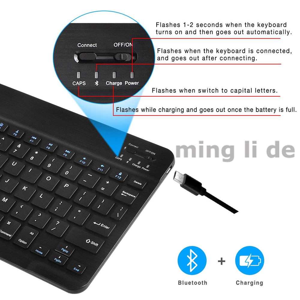 Ultradunne Draagbare Mini Draadloze Bluetooth Toetsenbord Voor Laptop Ipad Apple Mac Tablet Voor Smart Telefoon Ondersteuning Ios Android Windows