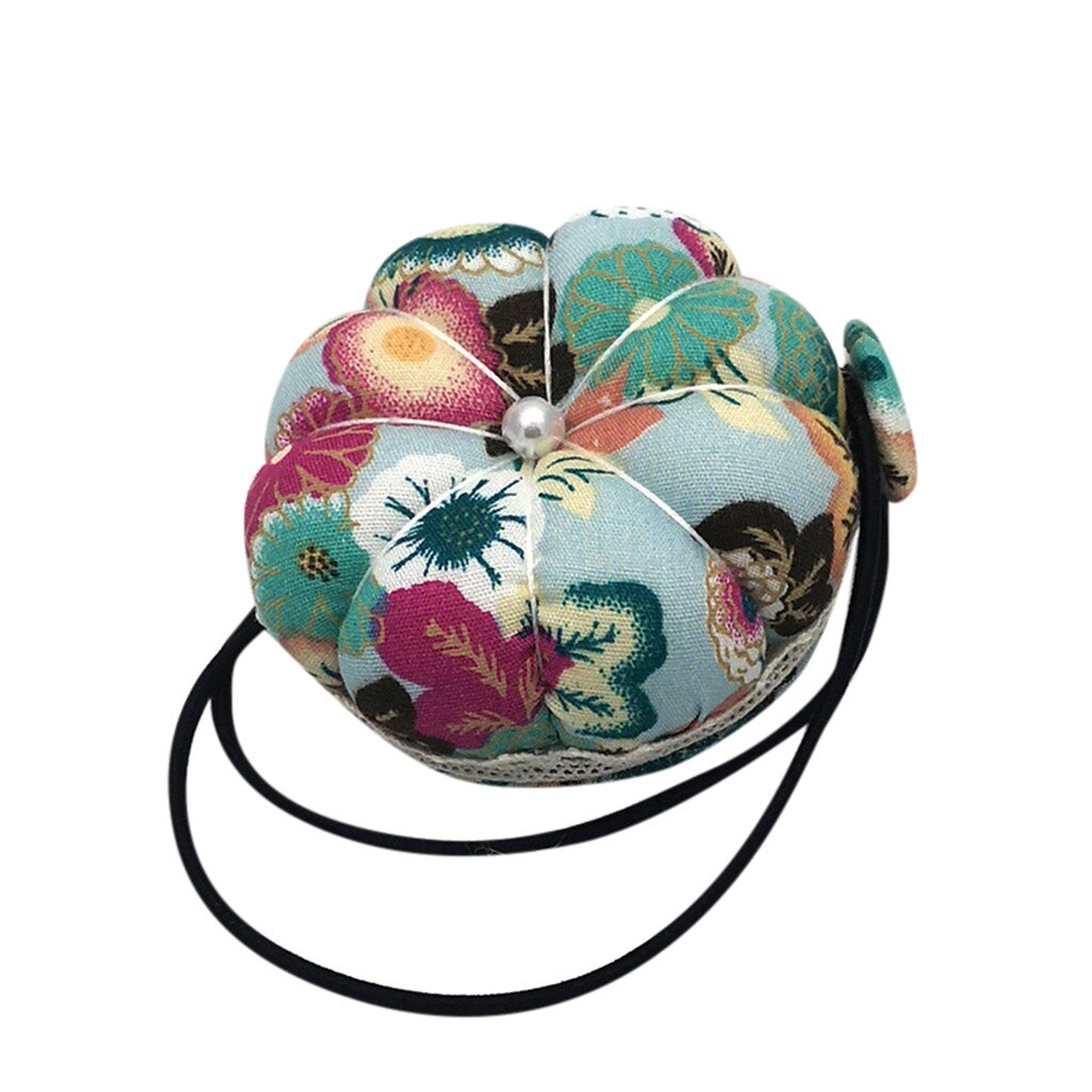 Multi-purpose Floral Wrist Pin Cushion Sewing Machine DIY Supplies Wrist Pincushion Needle Ball Clip Cross Stitch Sewing Kit