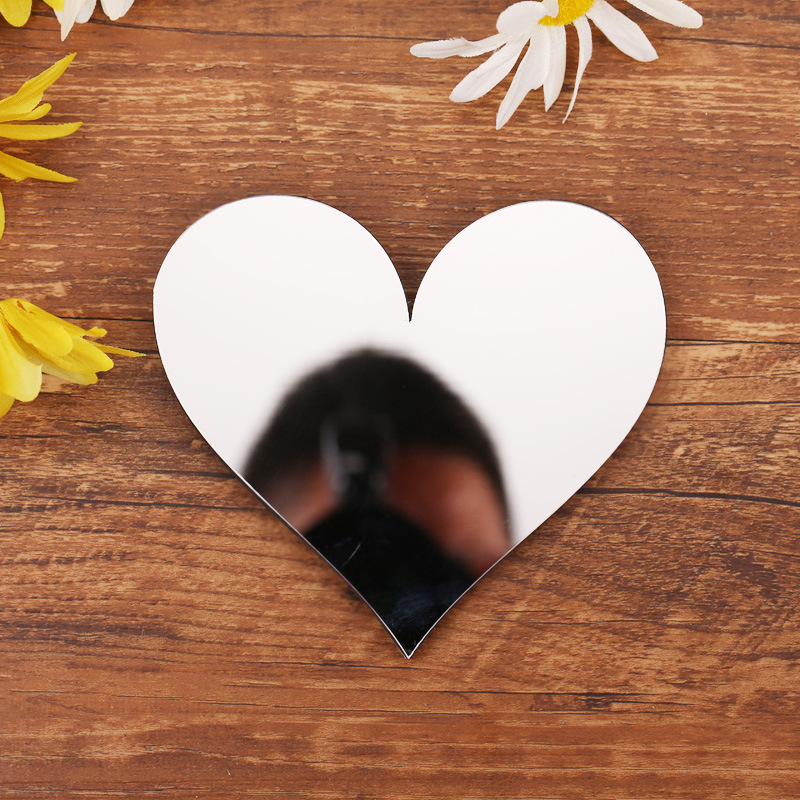 Silver Letter Acrylic 3D Mirror Wall Sticker Home Decor Alphabet Poster For Birthday Party Wedding Diy Wallpaper Peel & Stick