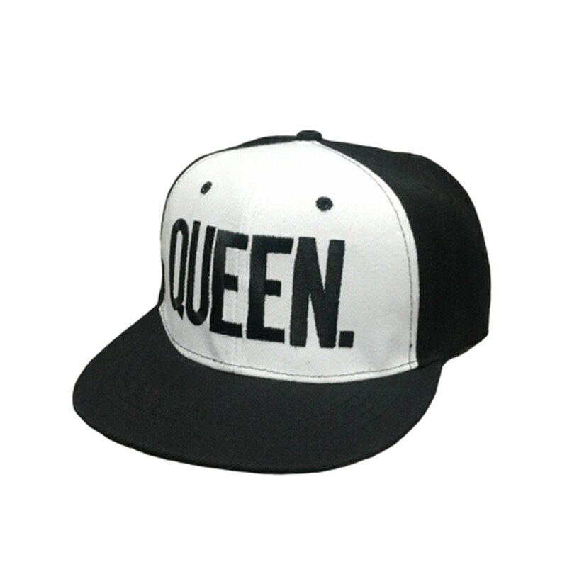 Gorra de béisbol para hombre y mujer, gorro de béisbol con estampado de King Queen y Bordado de letras, estilo hip hop, para deportes al aire libre, unisex: black QUEEN