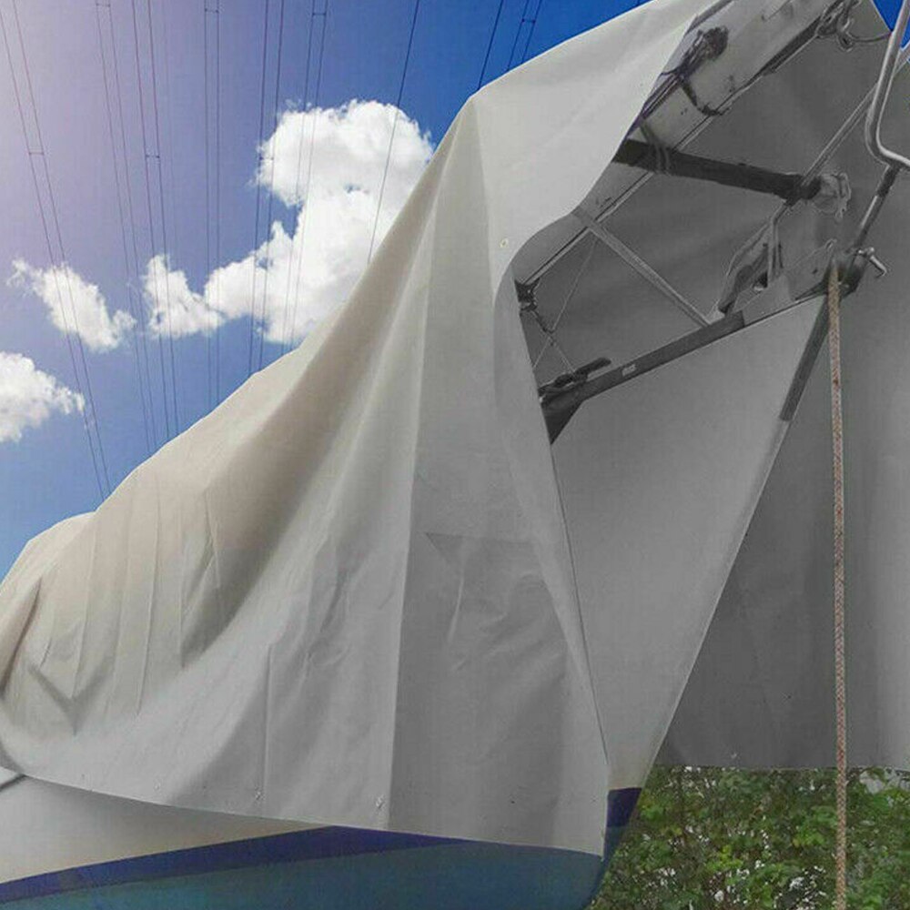 Outdoor Rain Furniture Cover Silver Waterproof Wind Tarpaulin Heavy Duty Tarp Durable Car Boat Canopy Tent Cover Camping Shelter