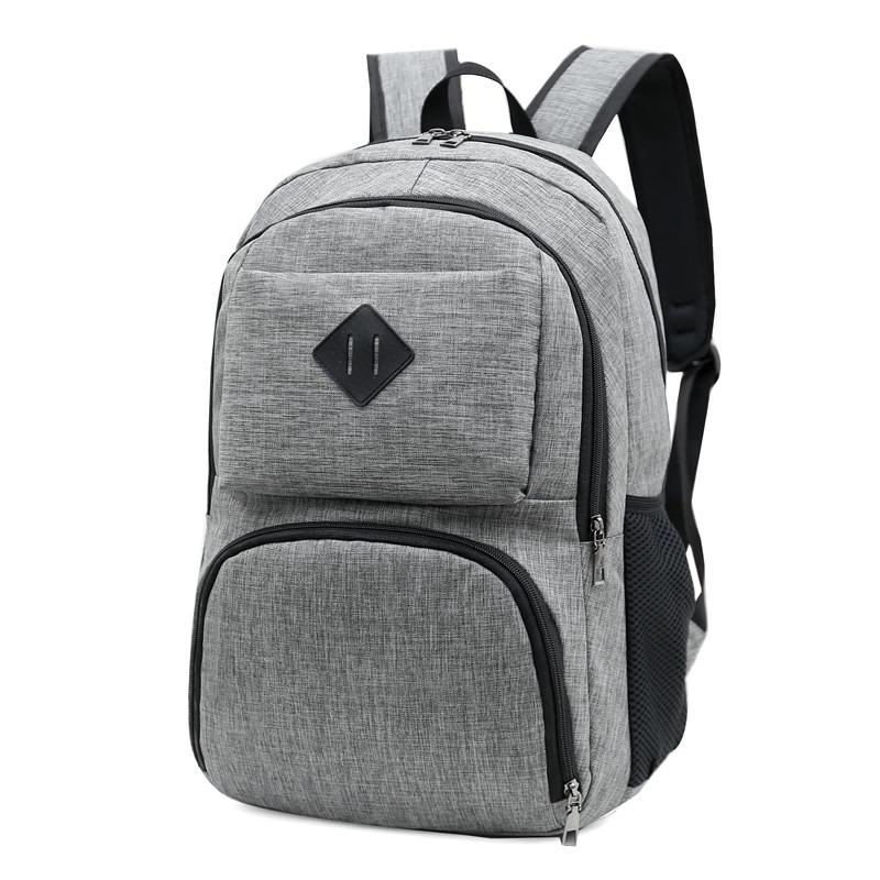 Mochila Oxford a la para mujer, mochila de gran capacidad, mochila de viaje, mochila de Color sólido, mochila para portátil, mochila: Gray