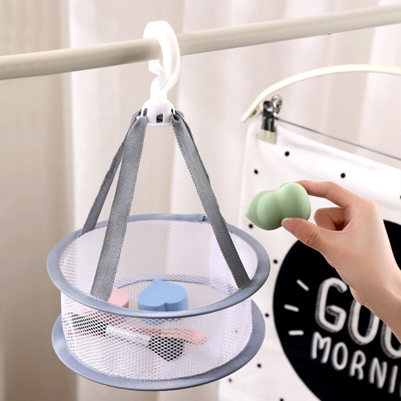 Hanging Mesh Drying Rack For Makeup Blender Sponge Brushes Puff Egg Drying Basket Cosmetic Tool Cleaning Holder Organizer