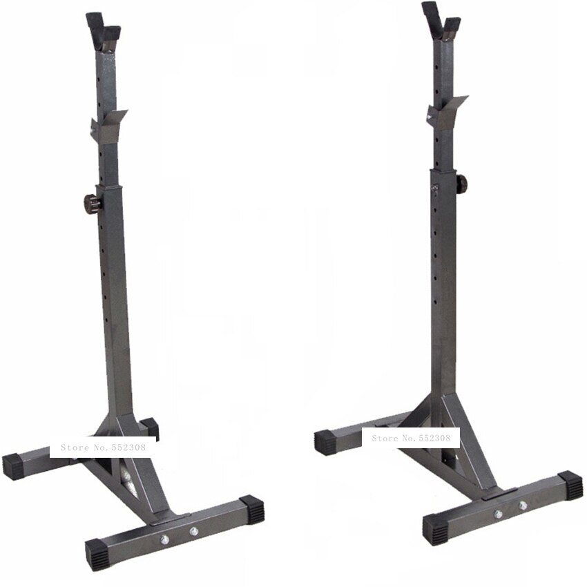 Steel Barbell Stand Weight Lifting Split Barbell Squat Rack Stand Adjustable Height Barbell Semi-Frame Indoor Fitness Equipment