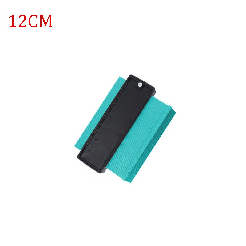 Multifunction Contour Profile Gauge Tiling Laminate Tiles Edge Shaping Wood Measure Ruler ABS Contour Gauge Duplicator: 12cm green