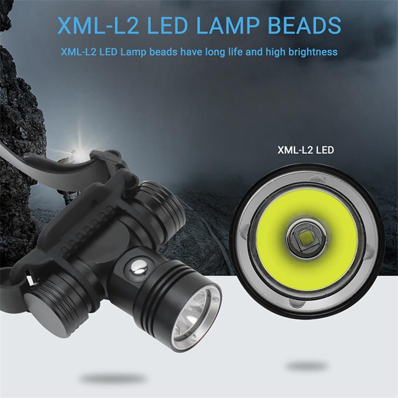 Linterna frontal de buceo impermeable, luz Led subacuática L2, 20-40 metros