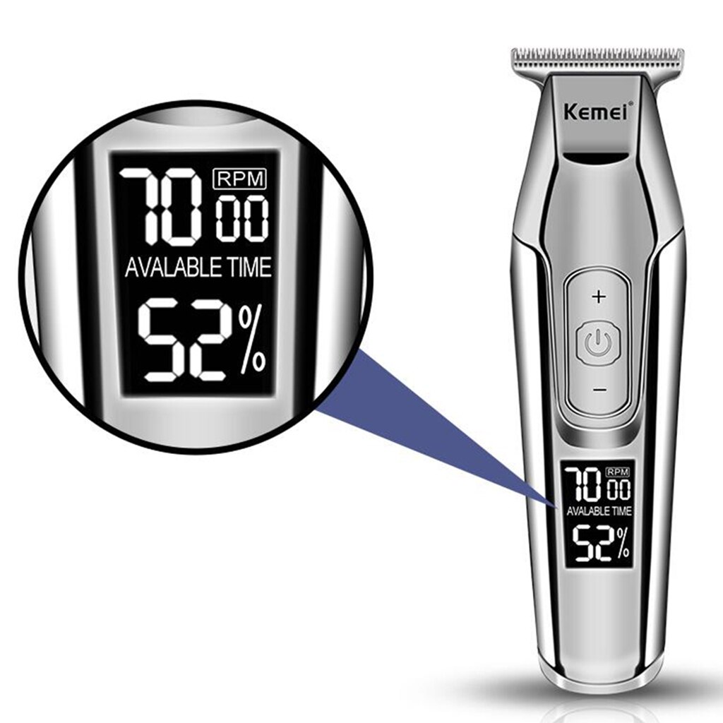 Cortadora de cabello eléctrica Kemei KM 5027 para hombres, práctico, inalámbrico, recortador de barba, afeitadora, maquinilla de afeitar, Barbero, enchufe europeo