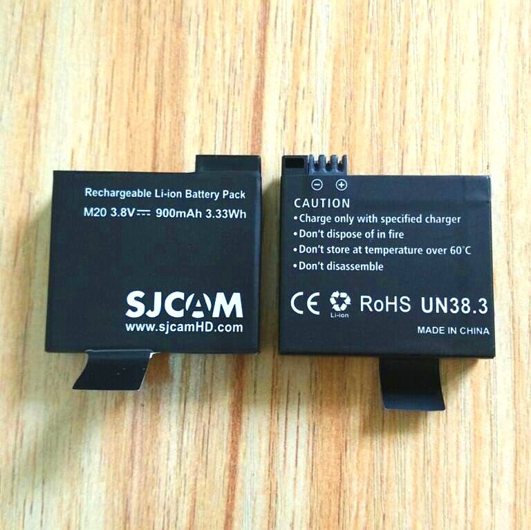 100% Original SJCAM M20, batería li-on recargable de reserva de 900mAh, accesorios de cargador para SJCAM M20 2K WiFi, cámara deportiva DV