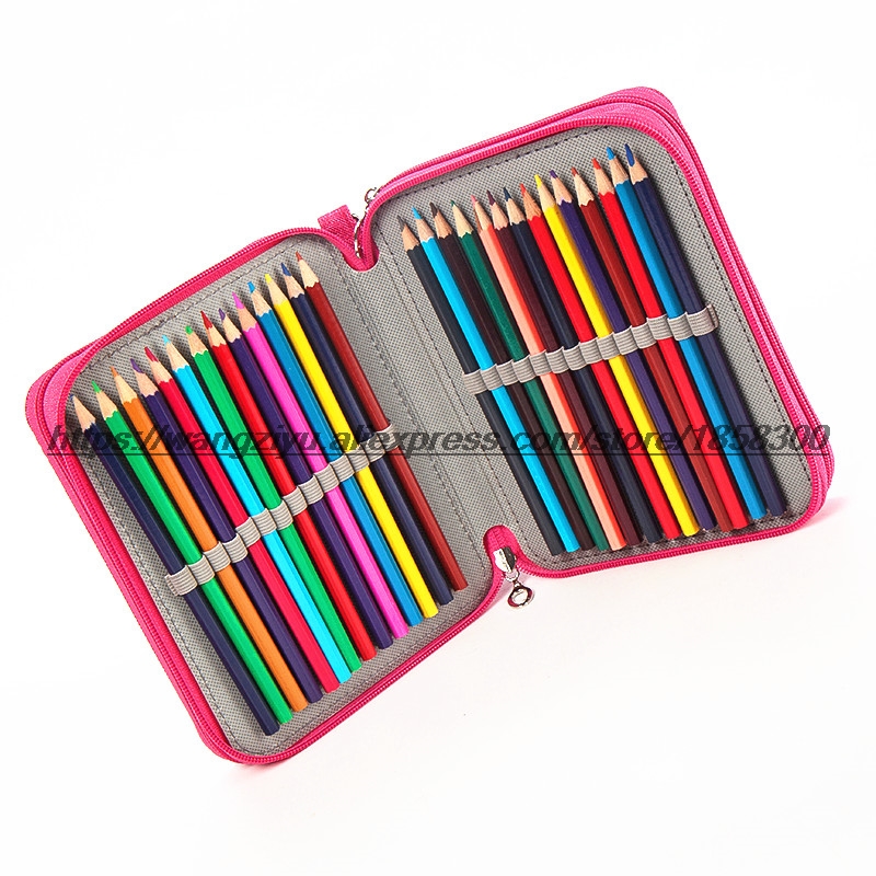 Kemila 72 Houders Waterdichte Handy School Potloden Case Grote Capaciteit Gekleurde Potlood Tas Voor Student Kunst Levert