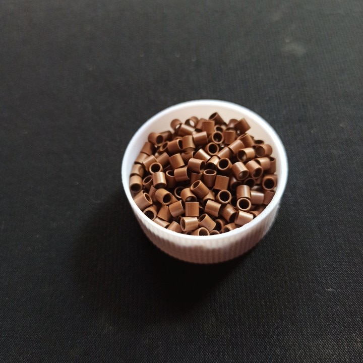 3.0 x 2.4 x 3.0mm mini kobberrør mikroringer perler koblinger til hårforlengelsesverktøy: Farge 11 lysebrun