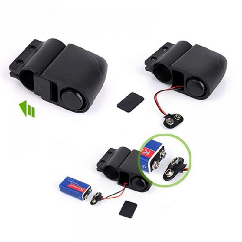 Anti-Theft Bike Lock Cycling Security Lock Wireless Remote Control Vibration Alarm 110Db Bicycle Anti-Theft Alarm,Without Batter