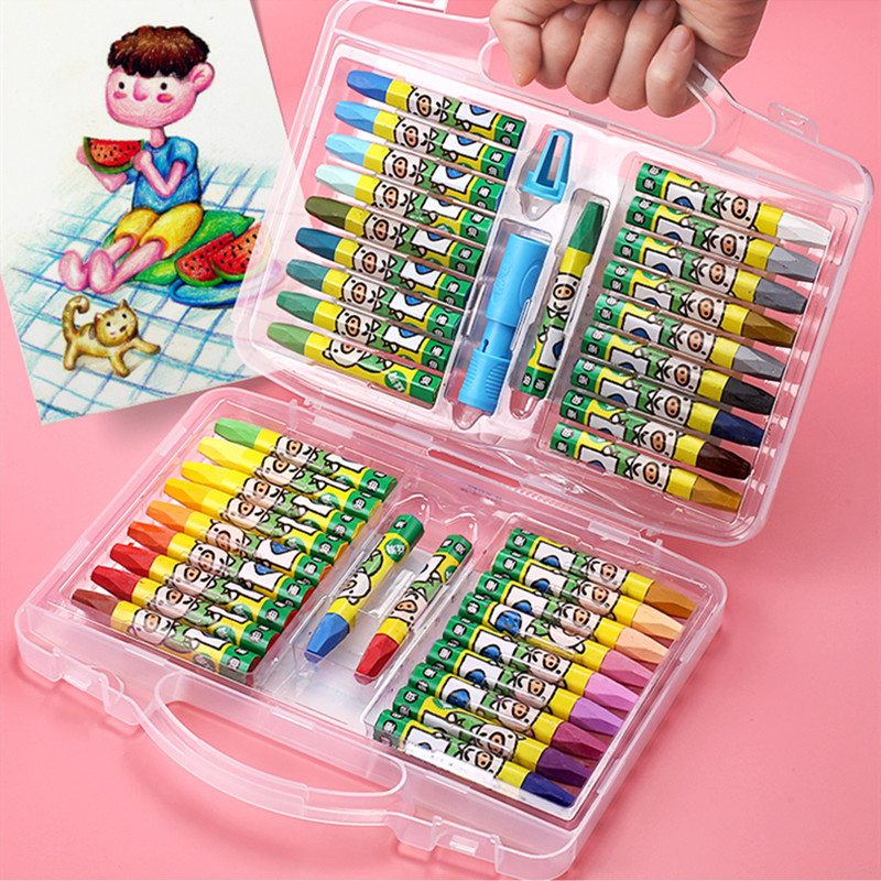 Lápiz de cera Deli para niños, 12/24/36 colores por caja, pintura al óleo, Color caramelo, Pastel, Seguridad Infantil, Pastel no tóxico 0100