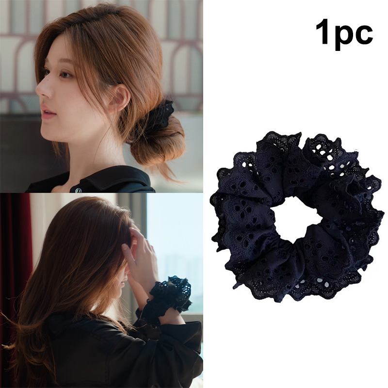 Coleteros negros elegantes para mujeres y niñas, bandas elásticas de goma para el cabello, accesorios, lazo, Anillo para el cabello, tocado de cuerda, adorno para la cabeza: Gris